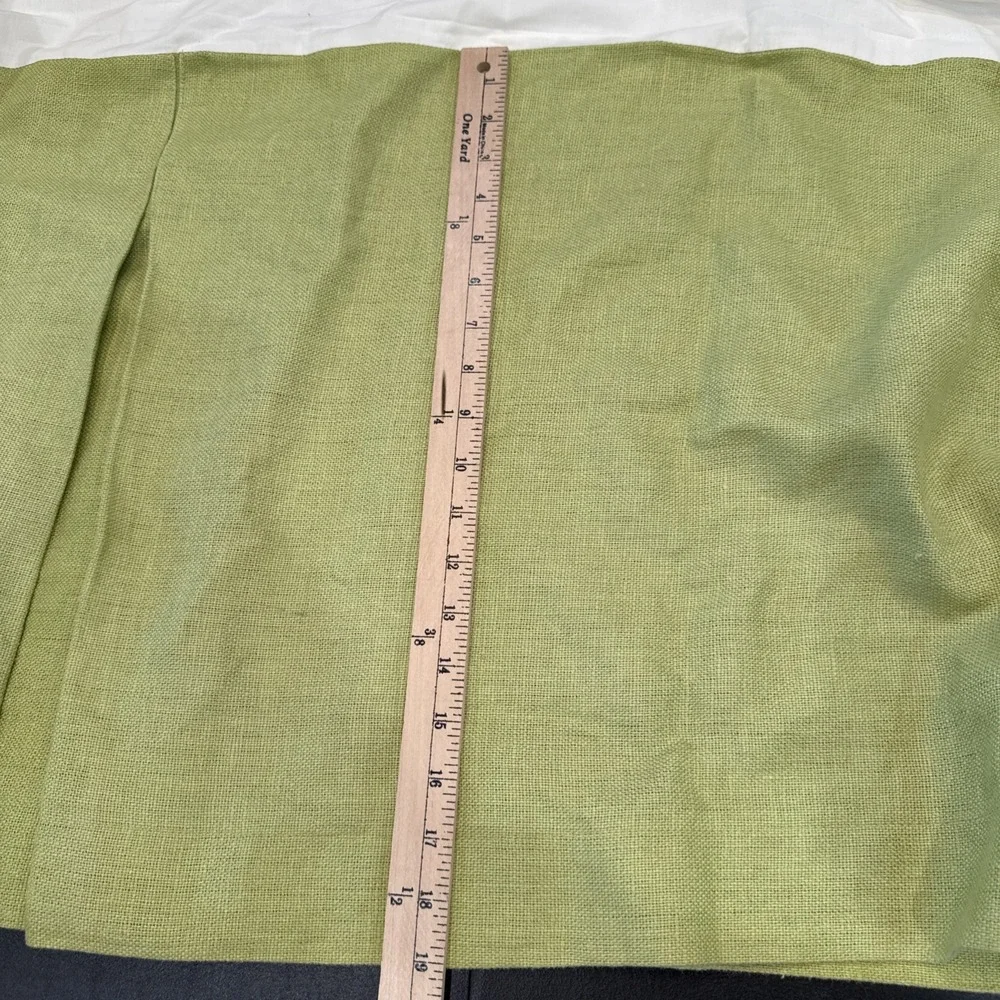 Full Size Bedskirt Linen Green Custom Made Spring Cheerful Green Inverted Pleats
